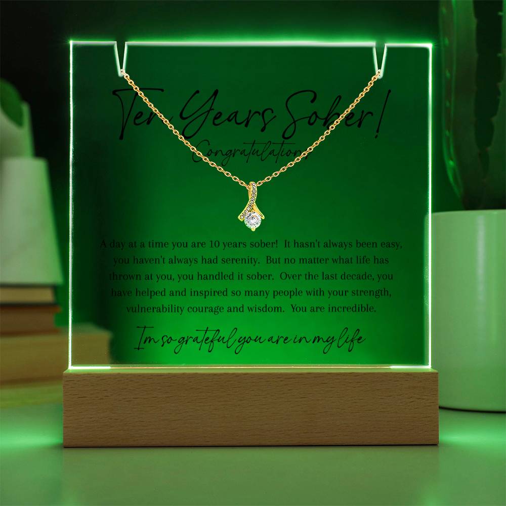 10 Years Sober Gift Set – Celebrating a Decade of Strength, Courage & Recovery