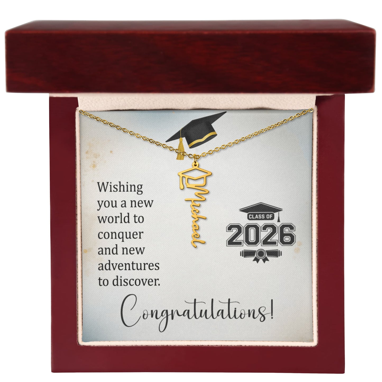 Congratulations Graduate! Custom Necklace Gift
