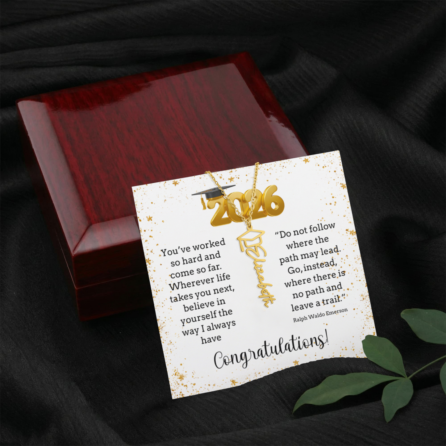 Class of 2025, Graduation Gift, Custom Name Necklace