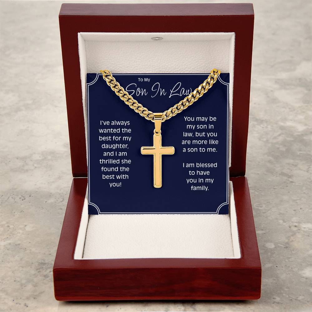 Personalized Cross Chain For Son In Law Who Is Like A Son