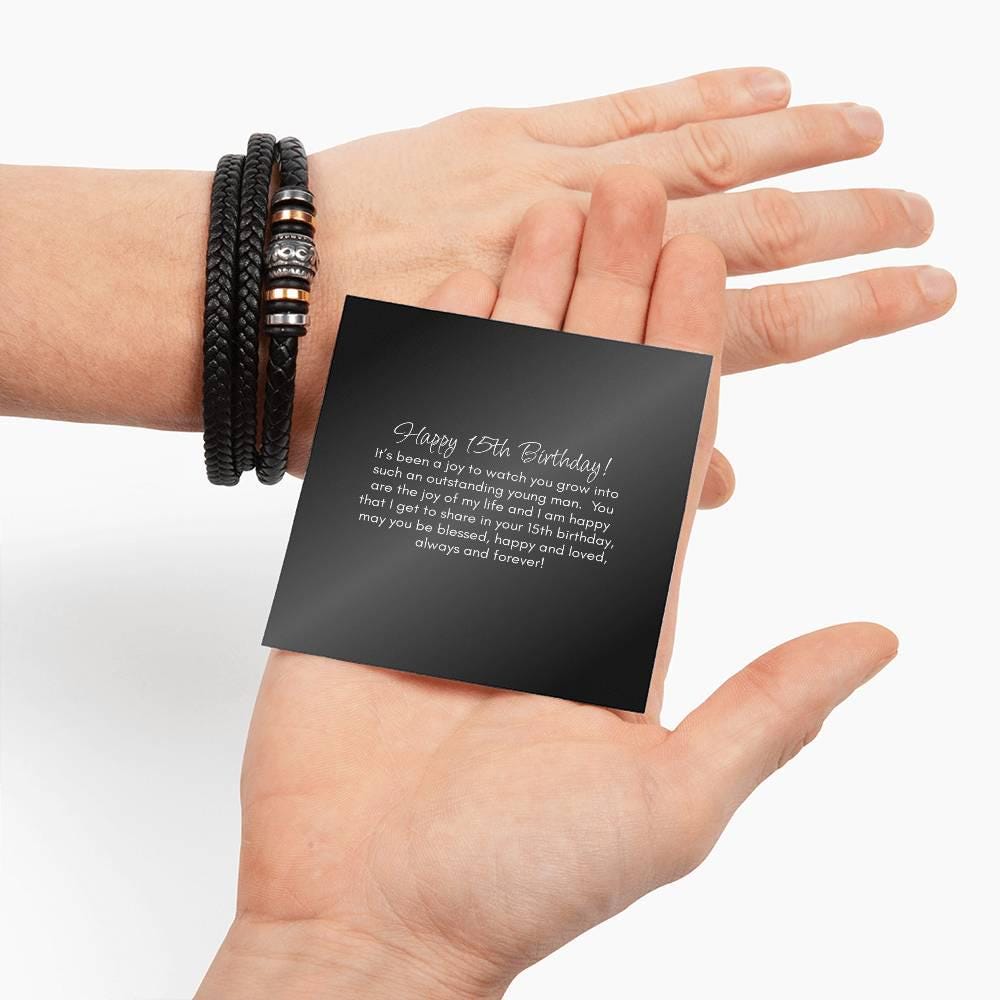 15th Birthday Gift Bracelet For Teenage Boy