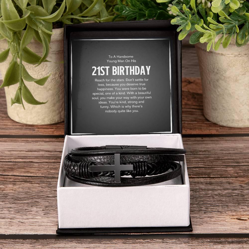 21st Birthday Gift Bracelet for Him