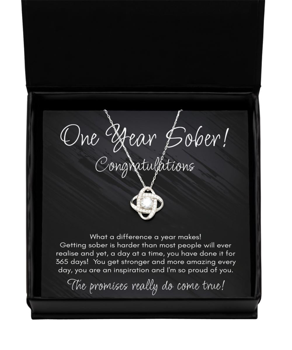 One Year Sober Necklace, Congratulations On A Years Sobriety