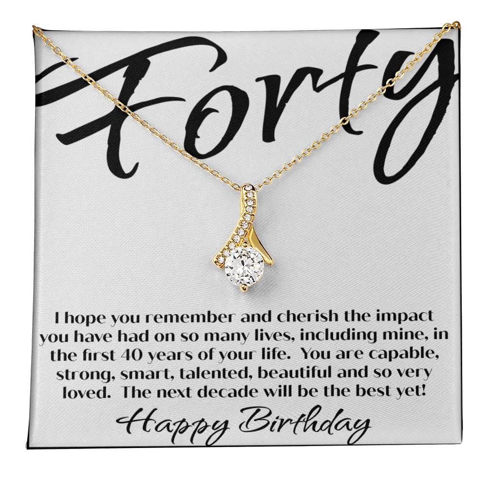 40th Birthday Gift Necklace For Women