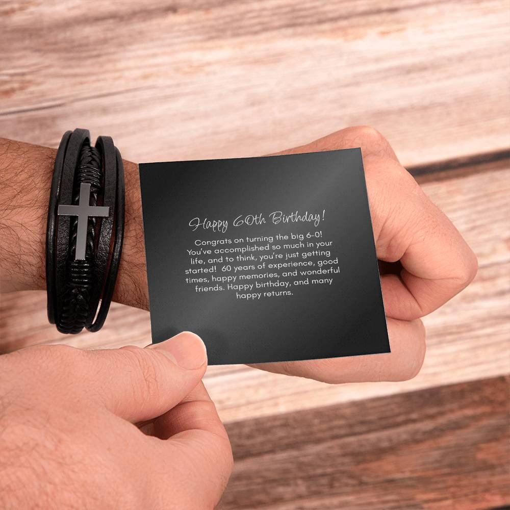 60th Birthday Gift Bracelet For Him