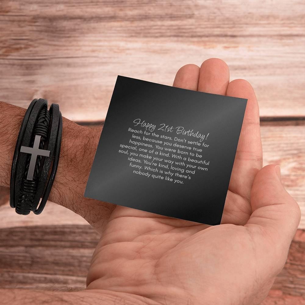 21st Birthday Gift for Him, 21st Birthday Bracelet