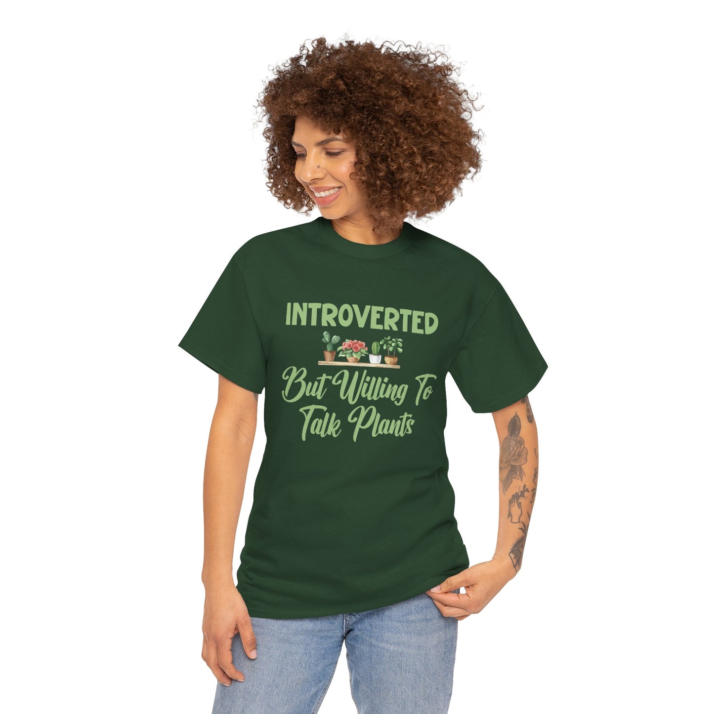 Introverted but Willing to Talk Plants T-Shirt – Funny Plant Lover Tee