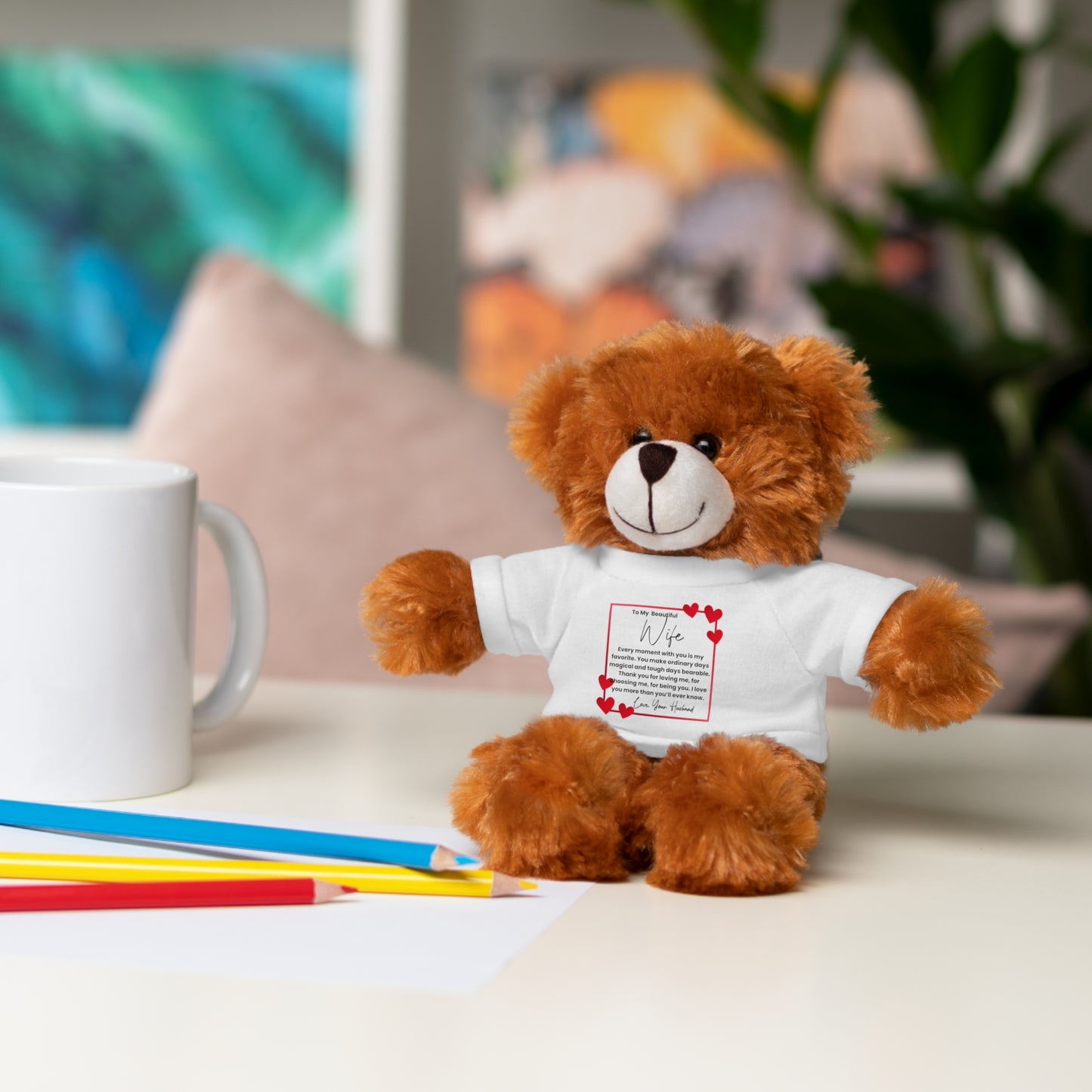 To My Wife — Heartfelt Message Teddy Bear