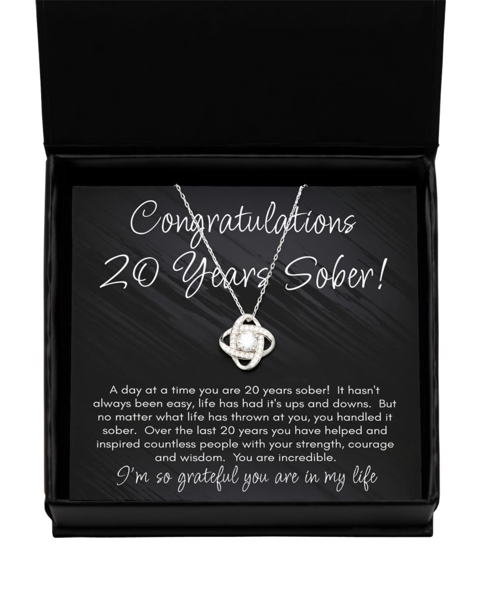 20 Years Sober Necklace