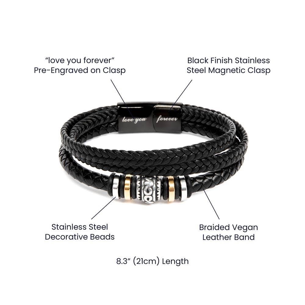 Happy 50th Birthday Bracelet Gift For Him