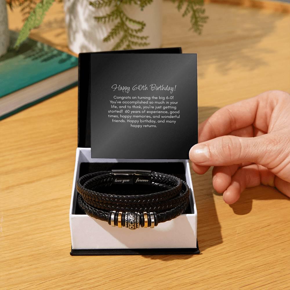 60th Birthday Gift Bracelet For Him