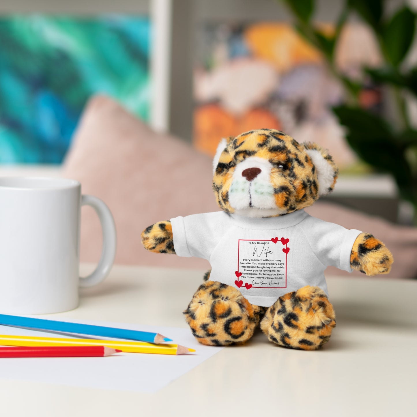 To My Wife — Heartfelt Message Teddy Bear