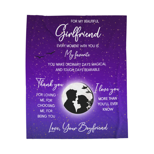 Every Moment With You Is My Favorite Girlfriend Blanket
