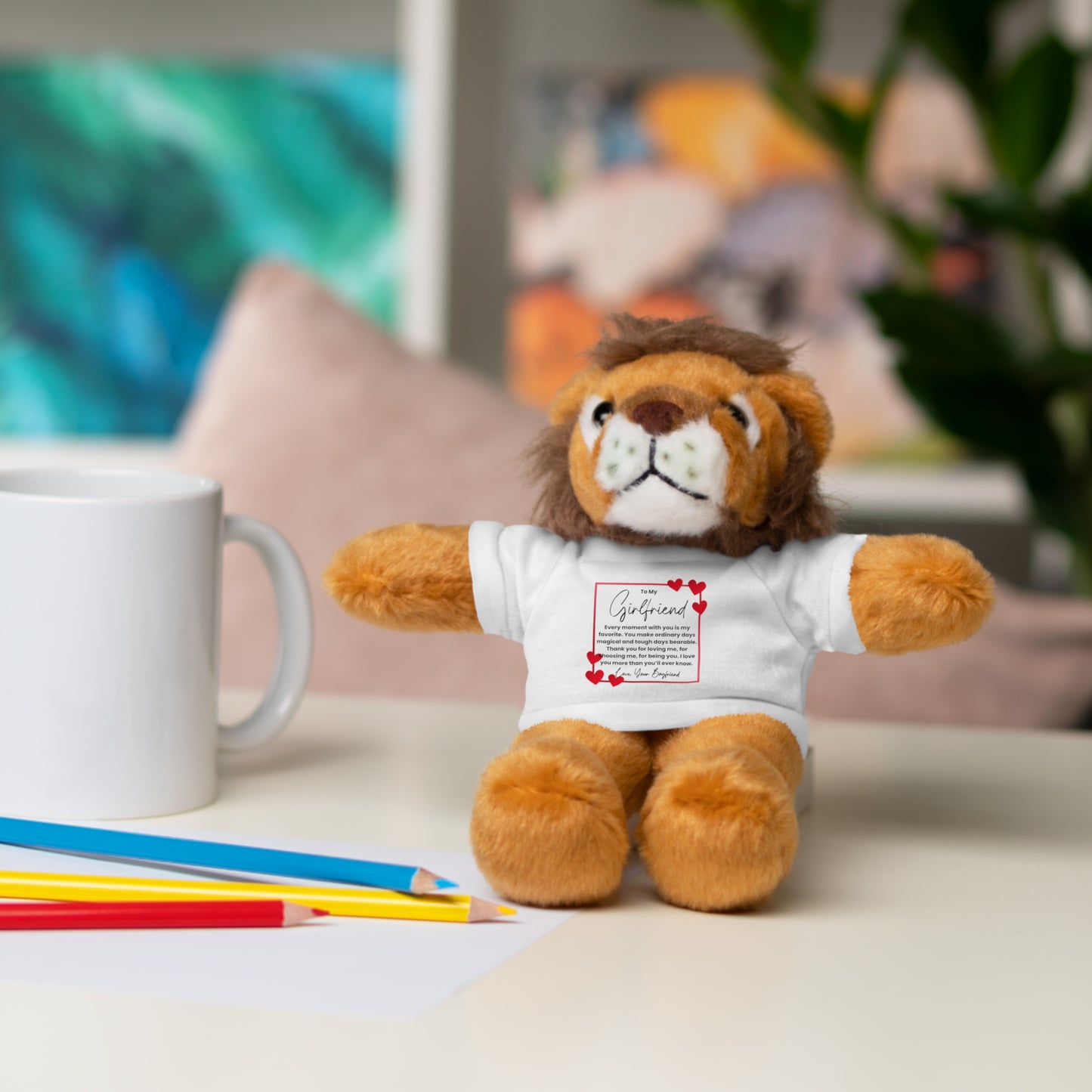 To My Girlfriend — Magical Moments Plush Teddy