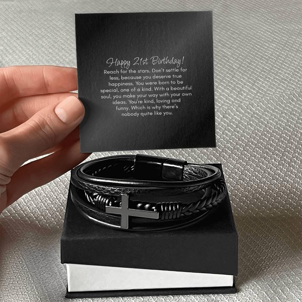21st Birthday Gift for Him, 21st Birthday Bracelet
