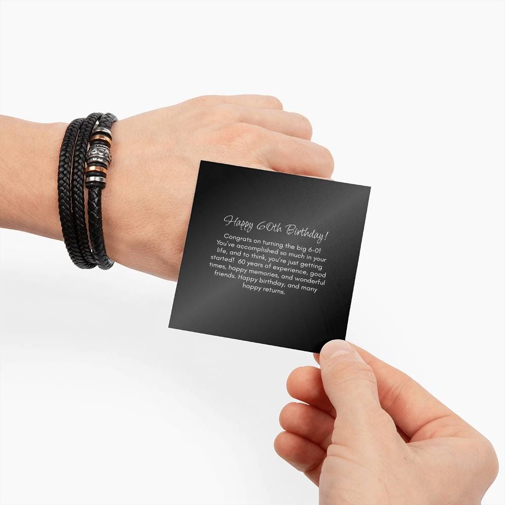 60th Birthday Gift Bracelet For Him