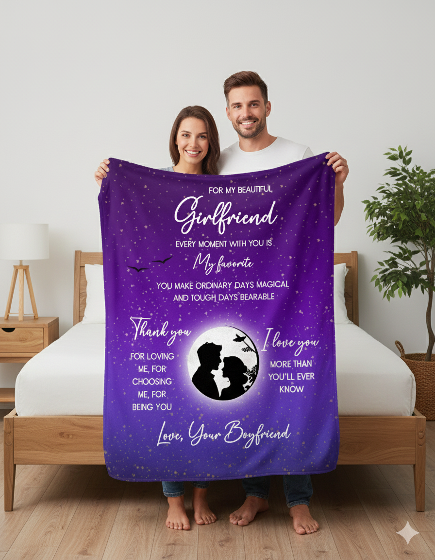 Every Moment With You Is My Favorite Girlfriend Blanket