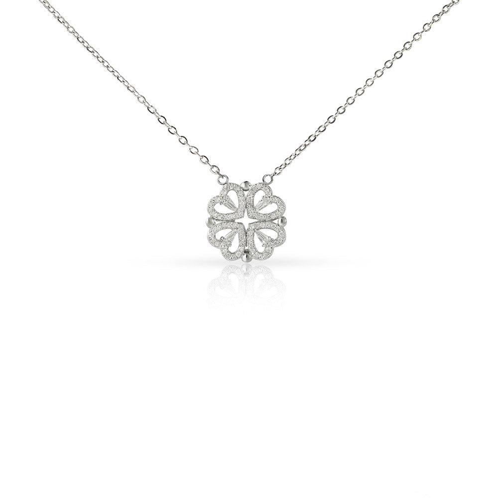 To My Amazing Mom – Magnetic Hearts Lucky Clover Necklace
