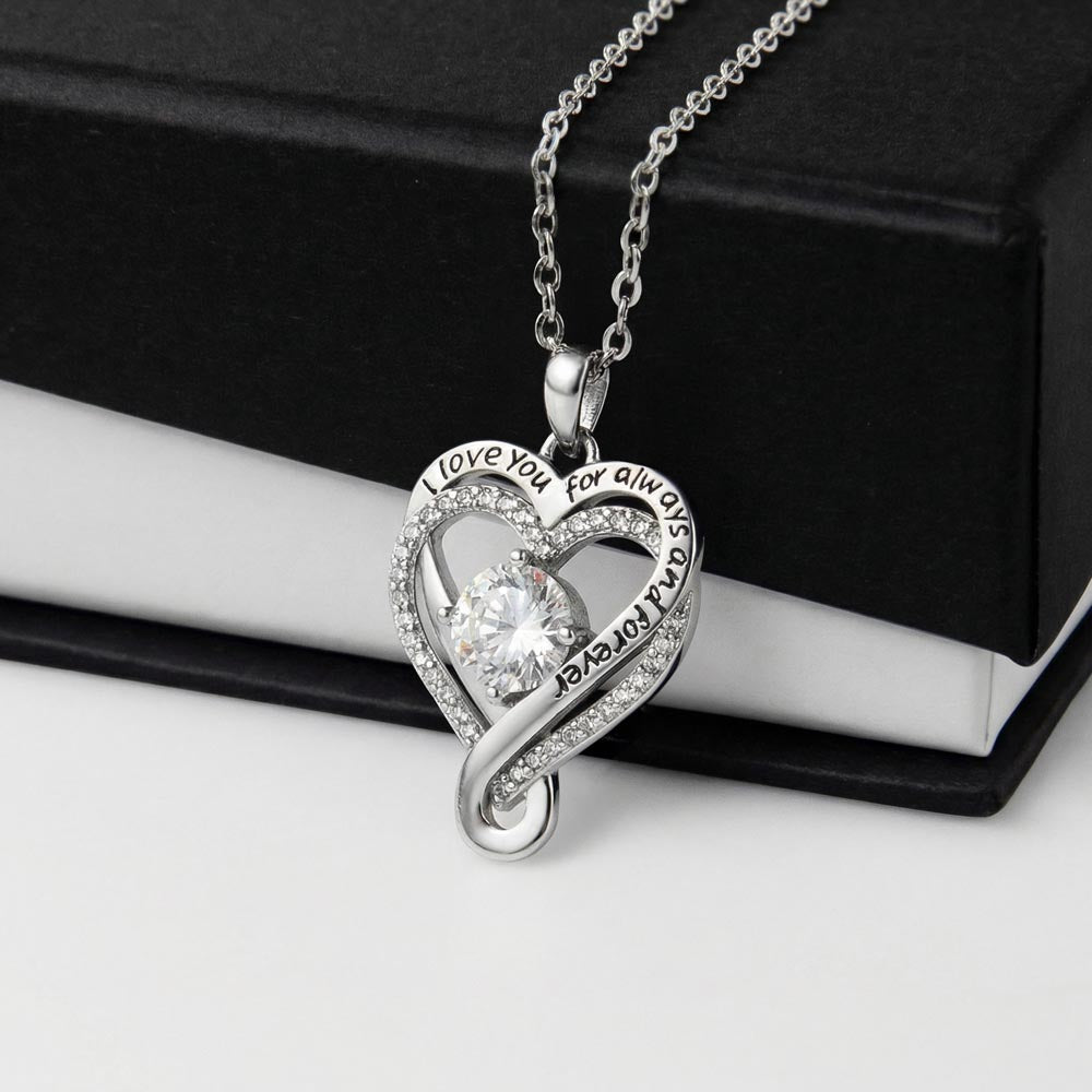To My Mom – "I'll Always Be Your Little Boy" Message Card Necklace
