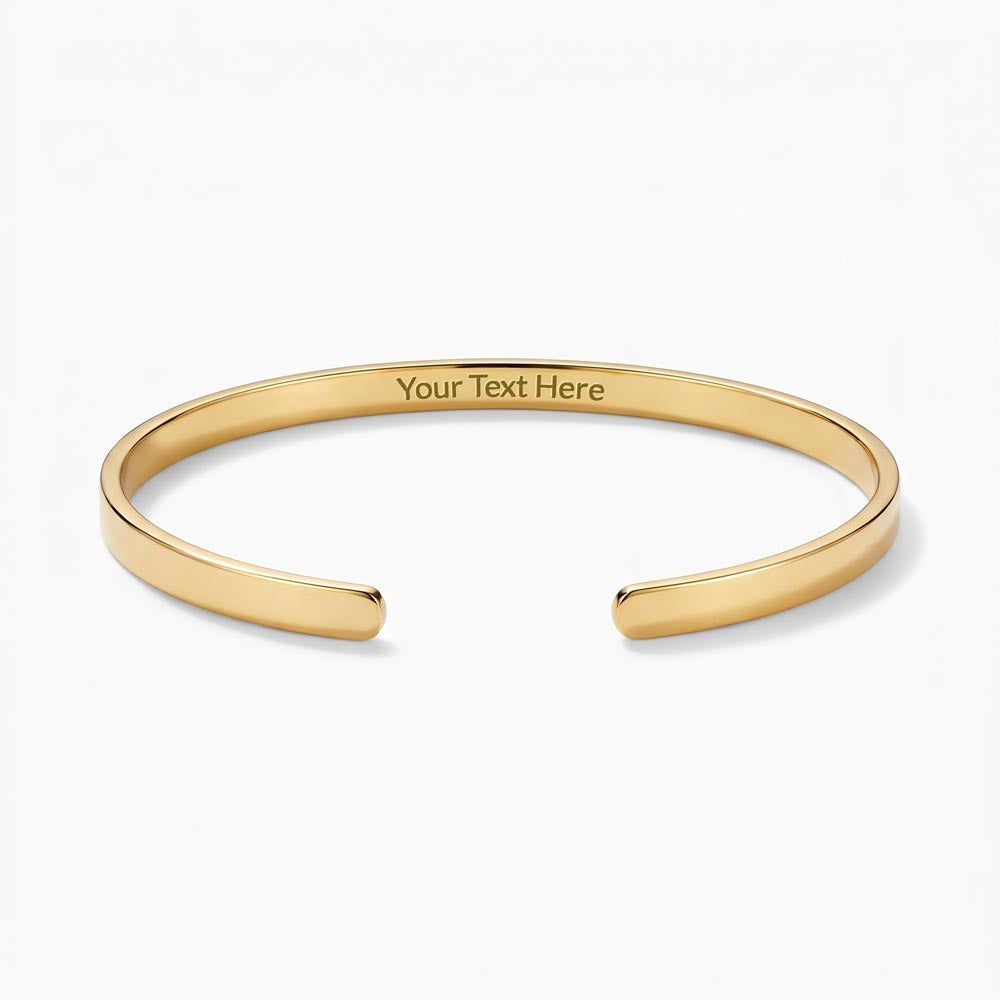 Personalised 21st Birthday Bracelet – Engraved Cuff Bracelet Gift for Him