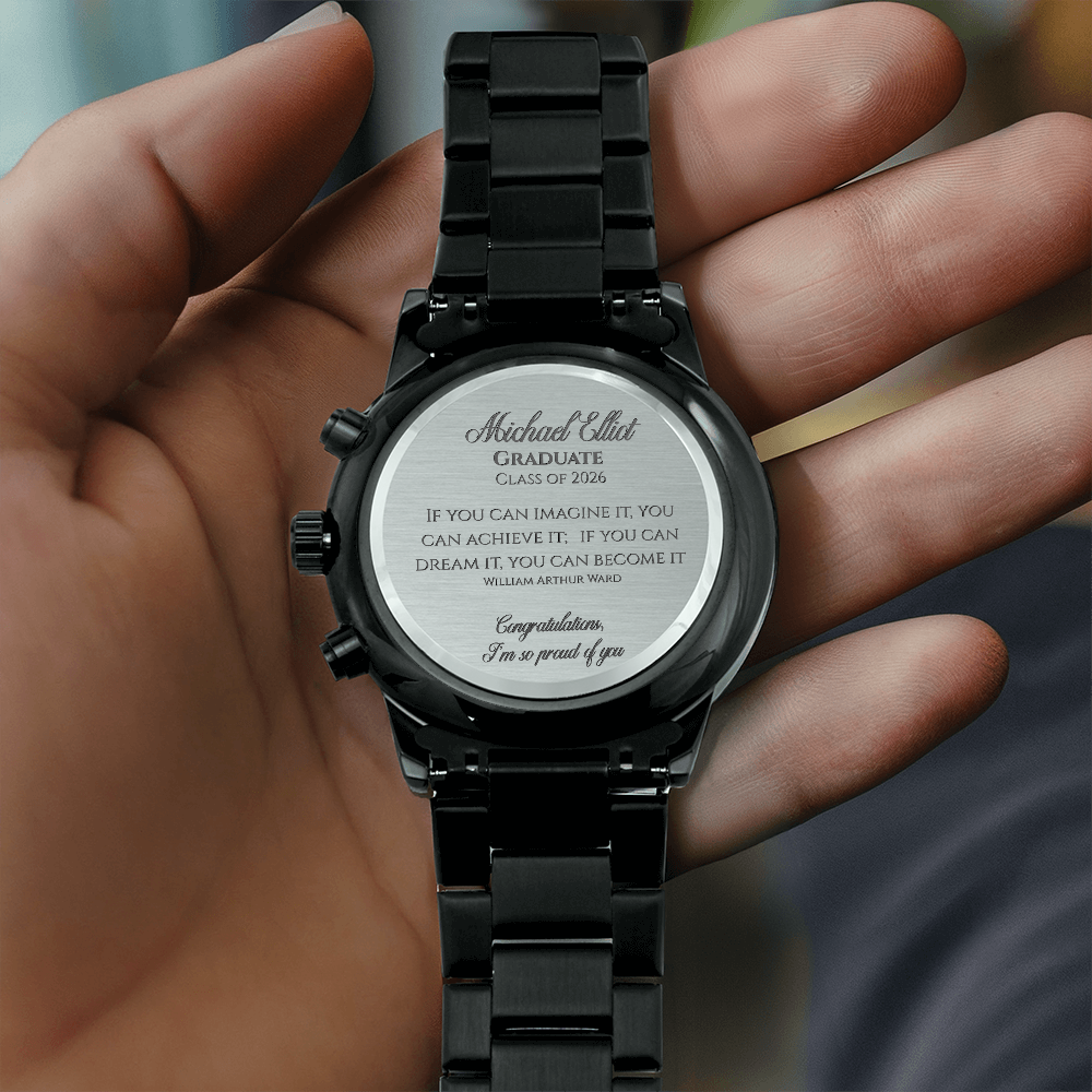 Congratulations On Your Graduation, Personalized Engraved Watch