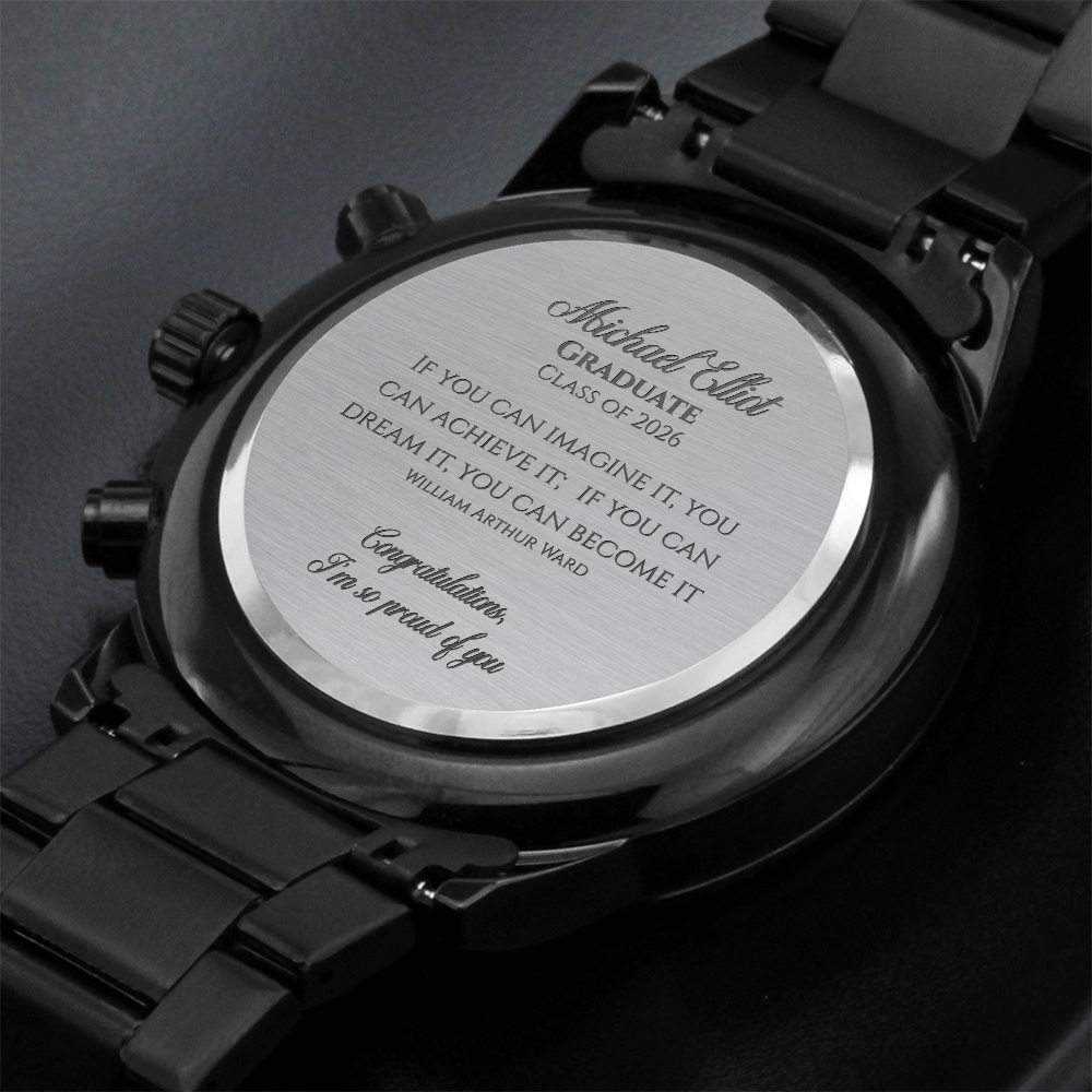 Congratulations On Your Graduation, Personalized Engraved Watch