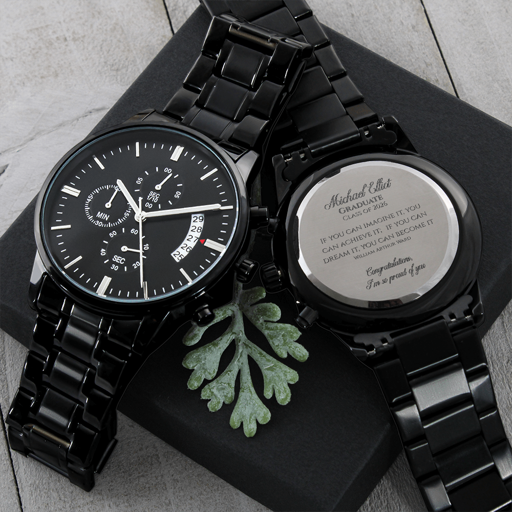 Congratulations On Your Graduation, Personalized Engraved Watch