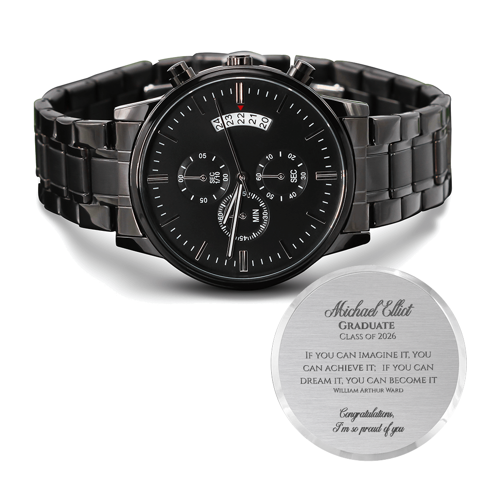 Congratulations On Your Graduation, Personalized Engraved Watch