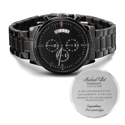 Congratulations On Your Graduation, Personalized Engraved Watch