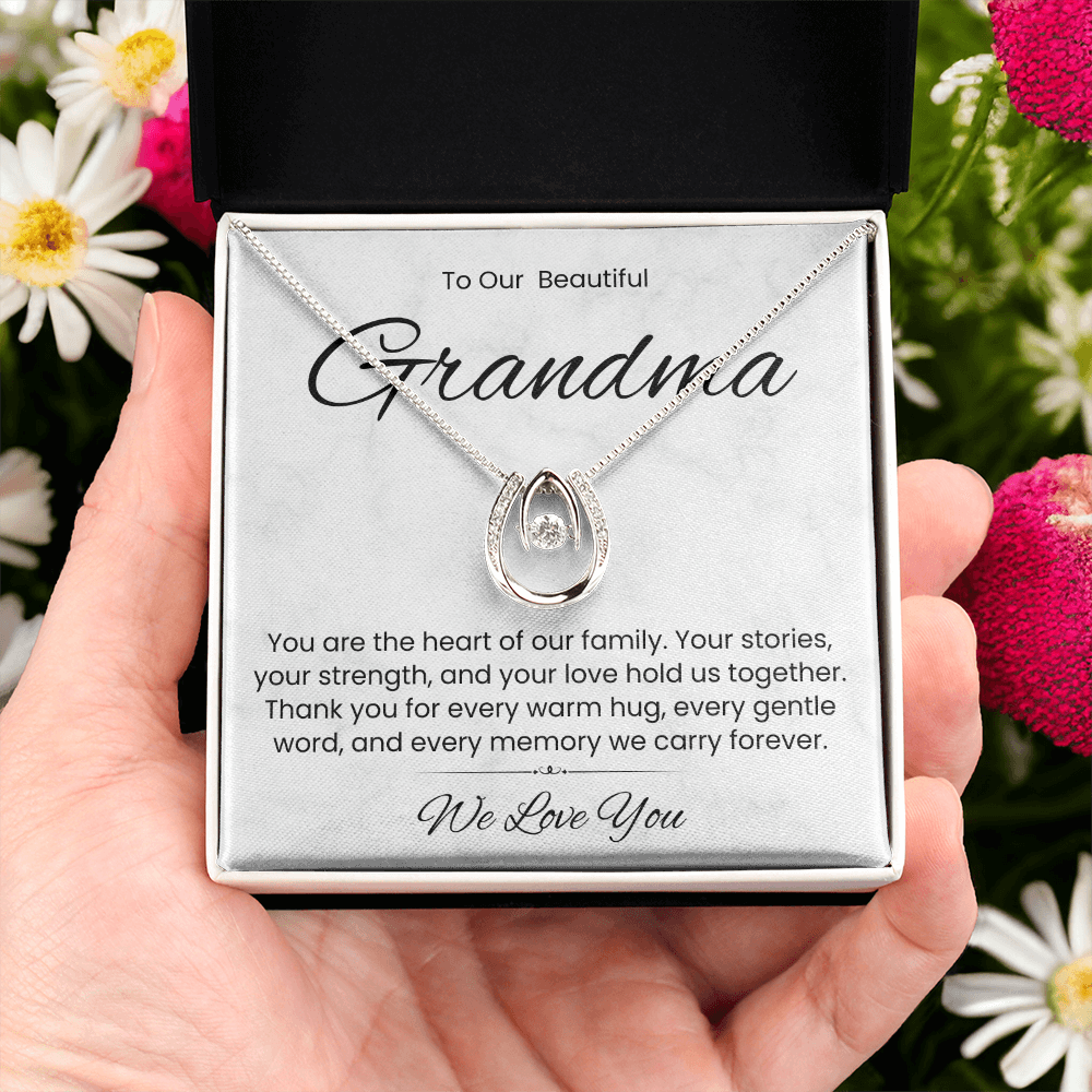 “The Heart of Our Family” Grandma Necklace