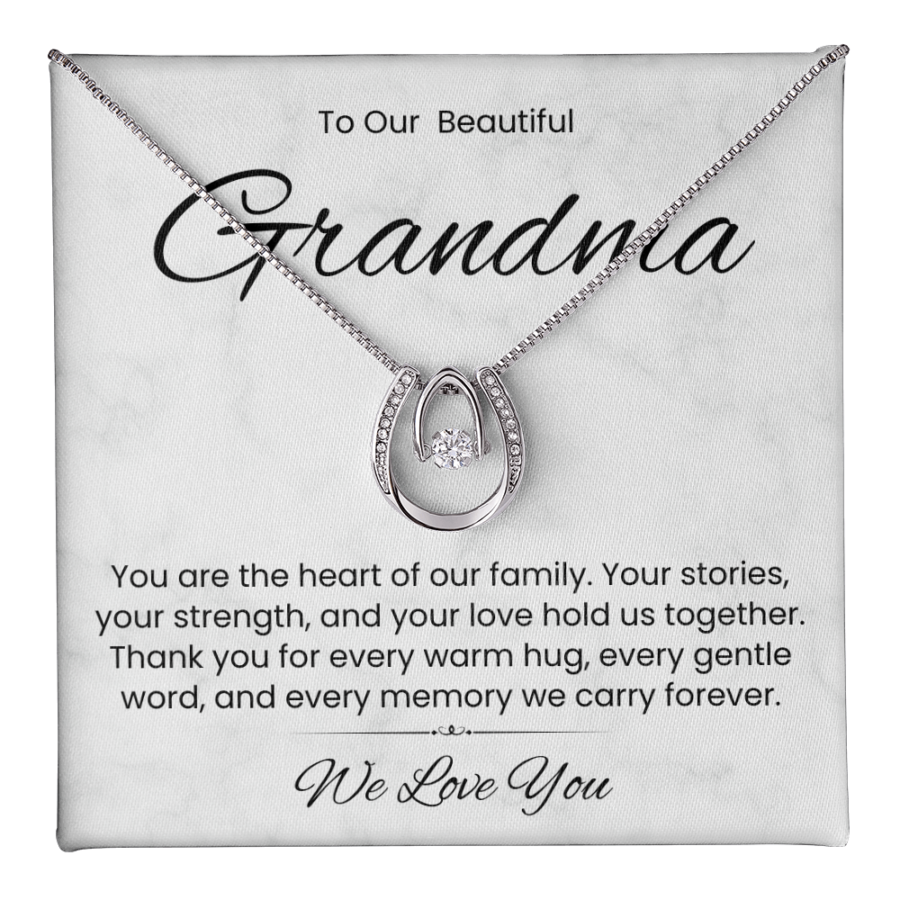 “The Heart of Our Family” Grandma Necklace