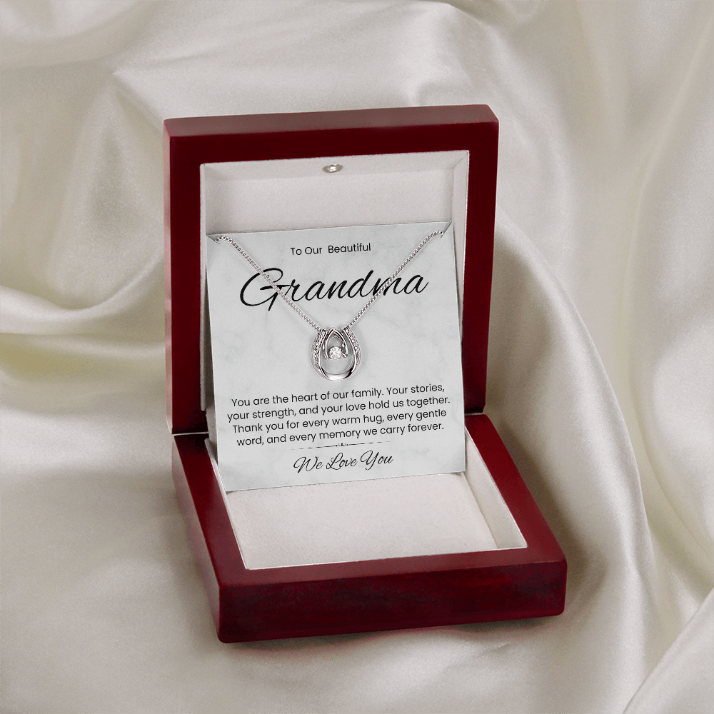“The Heart of Our Family” Grandma Necklace