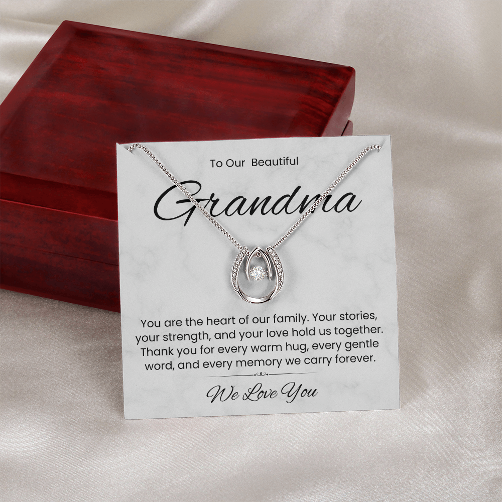 “The Heart of Our Family” Grandma Necklace