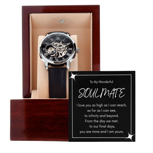 To My Wonderful Soulmate - Infinity Love Luxury Openwork Watch