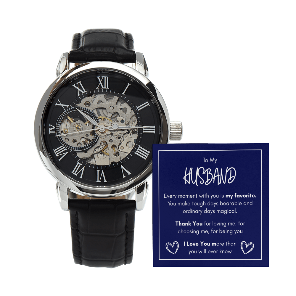 To My Husband — Elegant Openwork Watch