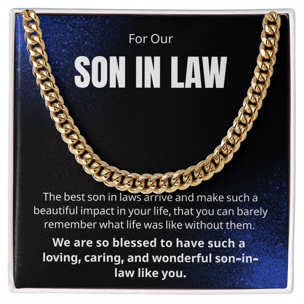 Son In Law Gift, Meaningful Cuban Link Chai, Ideal Wedding Gift!