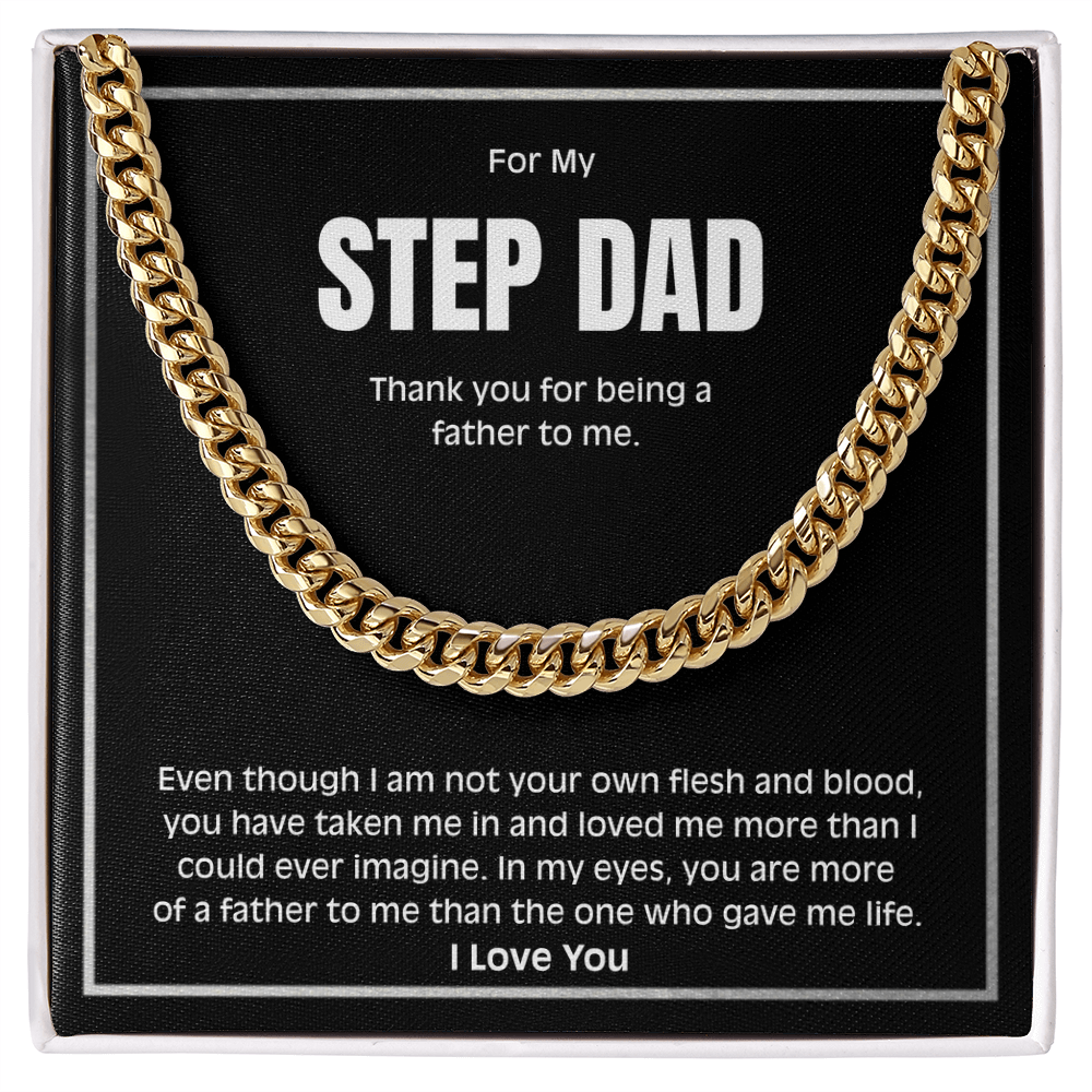 Meaningful Cuban Link Chain Gift for Stepdad