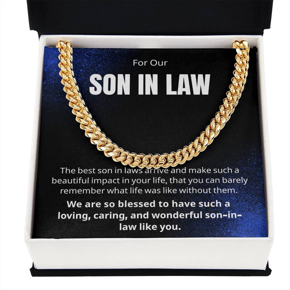 Son In Law Gift, Meaningful Cuban Link Chai, Ideal Wedding Gift!