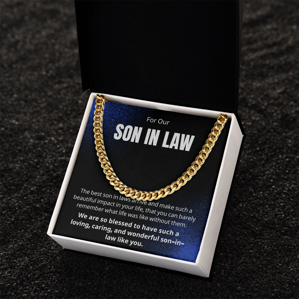 Son In Law Gift, Meaningful Cuban Link Chai, Ideal Wedding Gift!