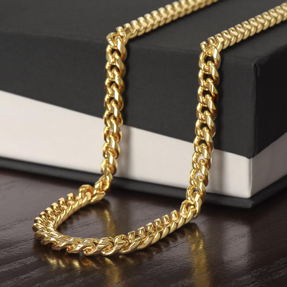 To Our Fearless Son - Bold Lion Cuban Link Chain