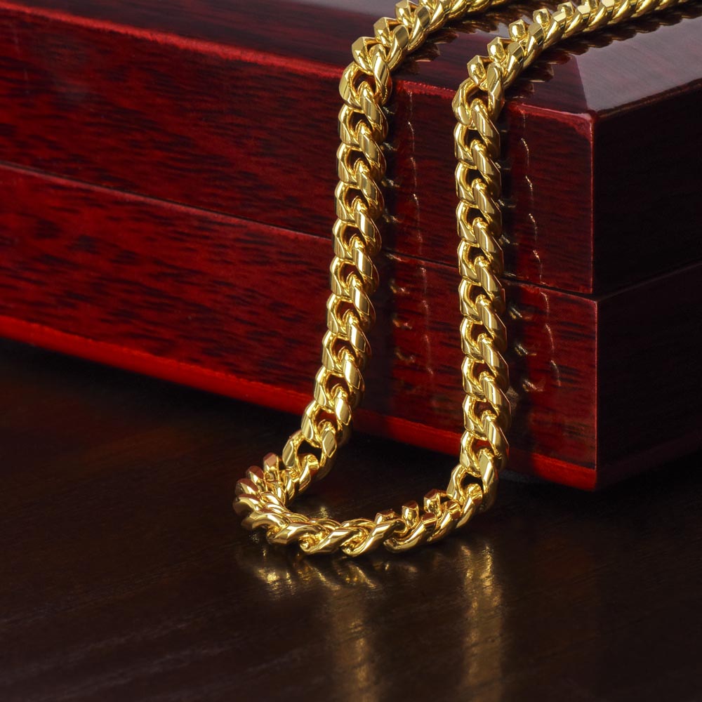 To My Beloved Son - Strength & Kindness Cuban Link Chain