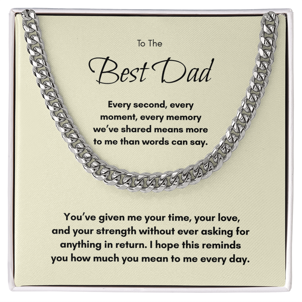 Cuban Link Chain Necklace for Dad – Meaningful Father Gift from Son or Daughter