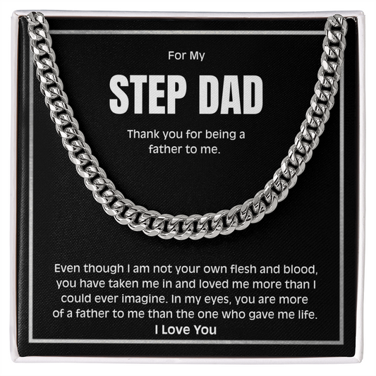 Meaningful Cuban Link Chain Gift for Stepdad