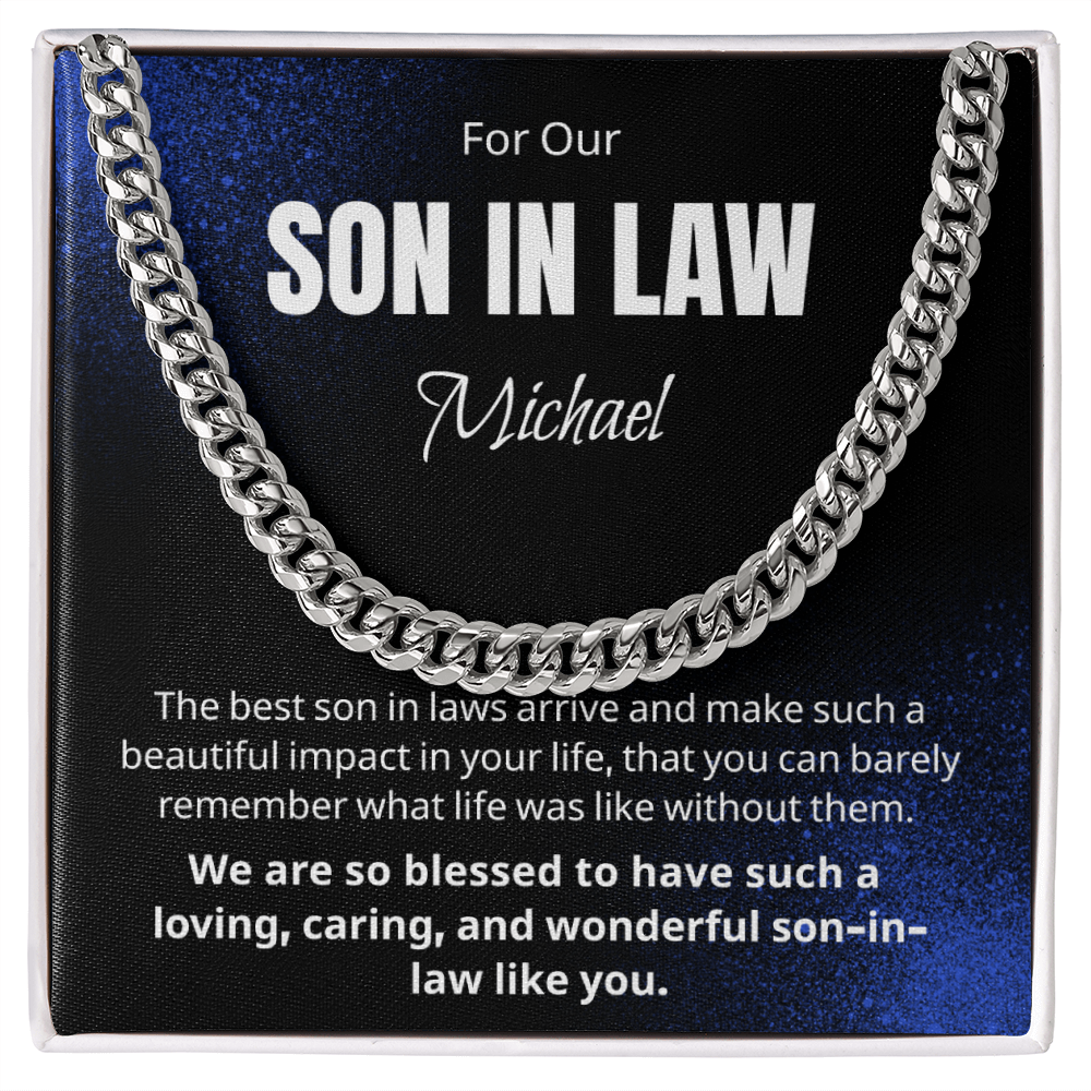 Son In Law Gift, Meaningful Cuban Link Chain, Ideal Wedding Gift!