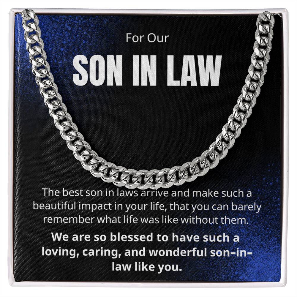 Son In Law Gift, Meaningful Cuban Link Chai, Ideal Wedding Gift!