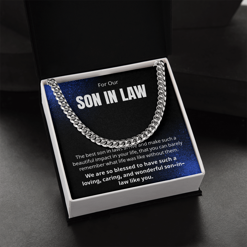 Son In Law Gift, Meaningful Cuban Link Chai, Ideal Wedding Gift!