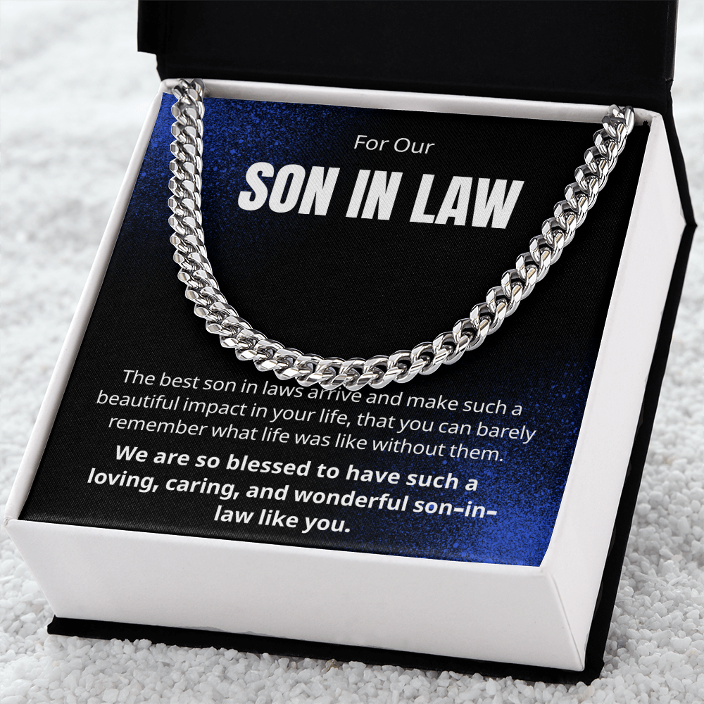 Son In Law Gift, Meaningful Cuban Link Chai, Ideal Wedding Gift!