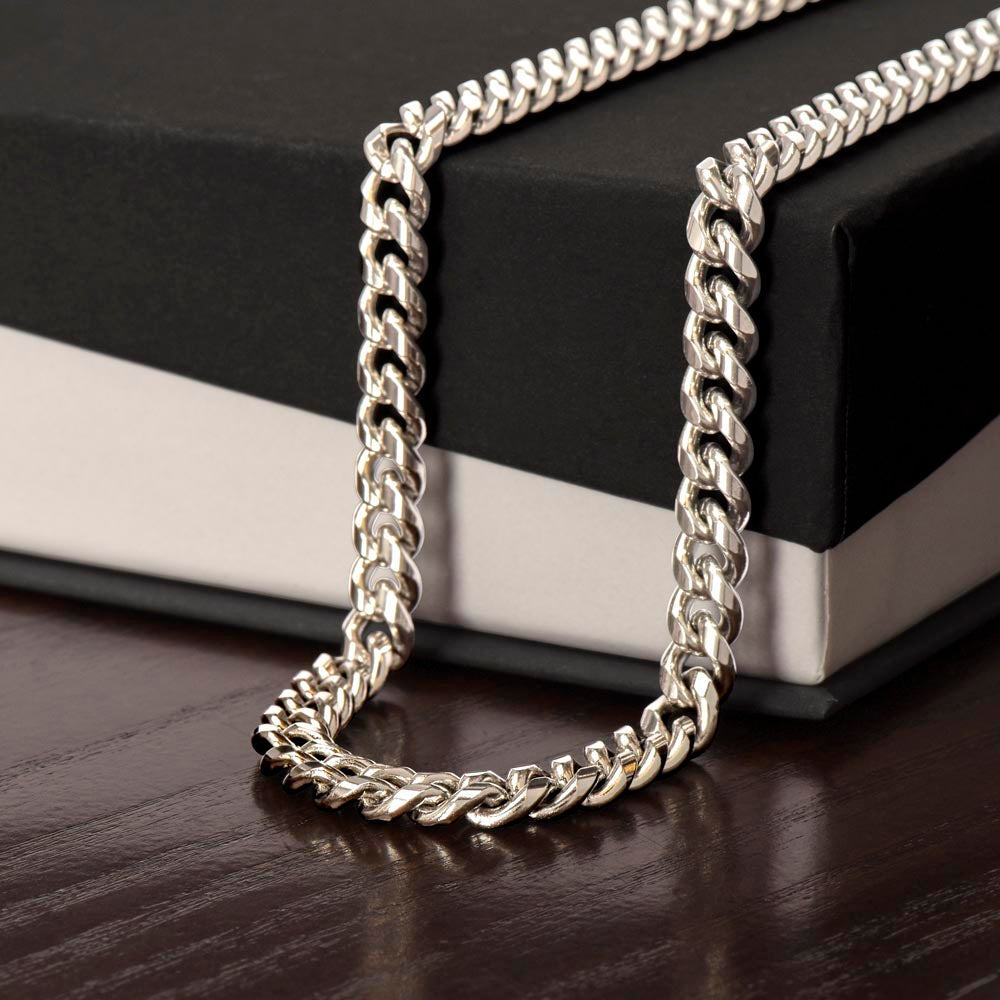 To My Beloved Son - Strength & Kindness Cuban Link Chain