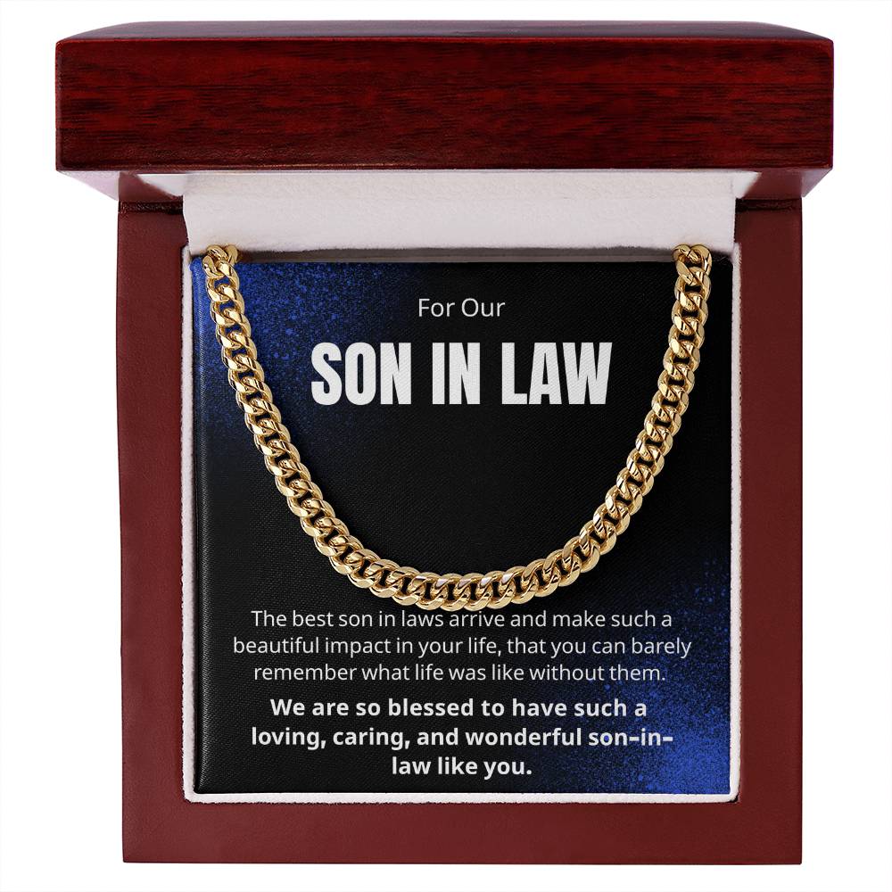 Son In Law Gift, Meaningful Cuban Link Chai, Ideal Wedding Gift!