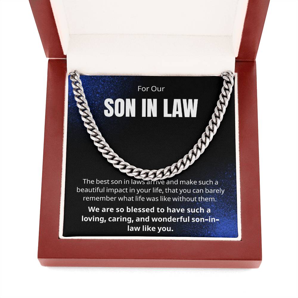 Son In Law Gift, Meaningful Cuban Link Chai, Ideal Wedding Gift!